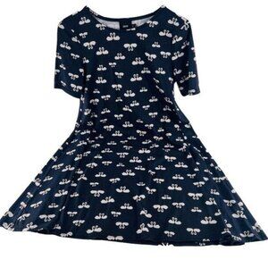 ASOS Maternity Dress size 4 Stretch Knit Swans Black White Short sleeve Pullover